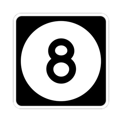 Iowa 8 (Iowa) (Road Sign) STICKER Vinyl Kiss-Cut Decal 6 Inch White - The Sticker Space