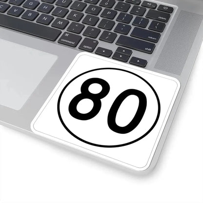 Iowa 80 1948 (Iowa) (Road Sign) STICKER Vinyl Kiss-Cut Decal - The Sticker Space