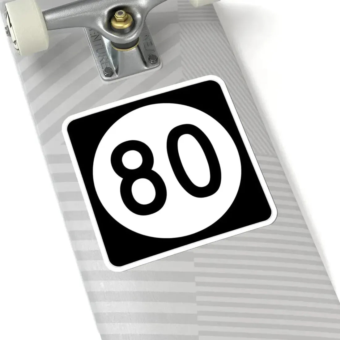 Iowa 80 (Iowa) (Road Sign) STICKER Vinyl Kiss-Cut Decal - The Sticker Space