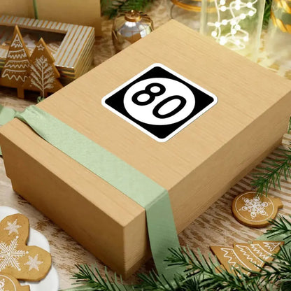 Iowa 80 (Iowa) (Road Sign) STICKER Vinyl Kiss-Cut Decal - The Sticker Space