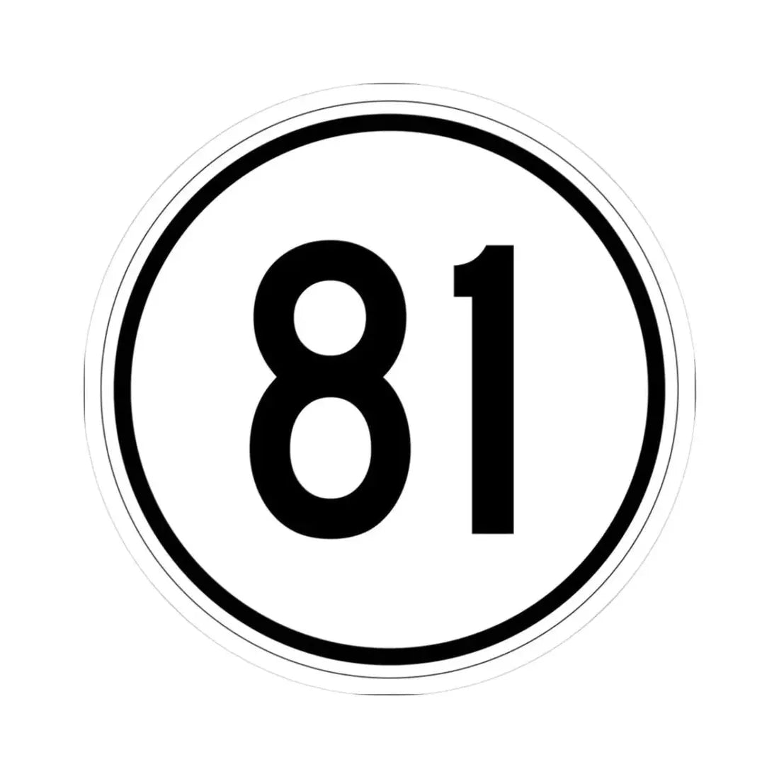 Iowa 81 1950 (Iowa) (Road Sign) STICKER Vinyl Kiss-Cut Decal 3 Inch White - The Sticker Space