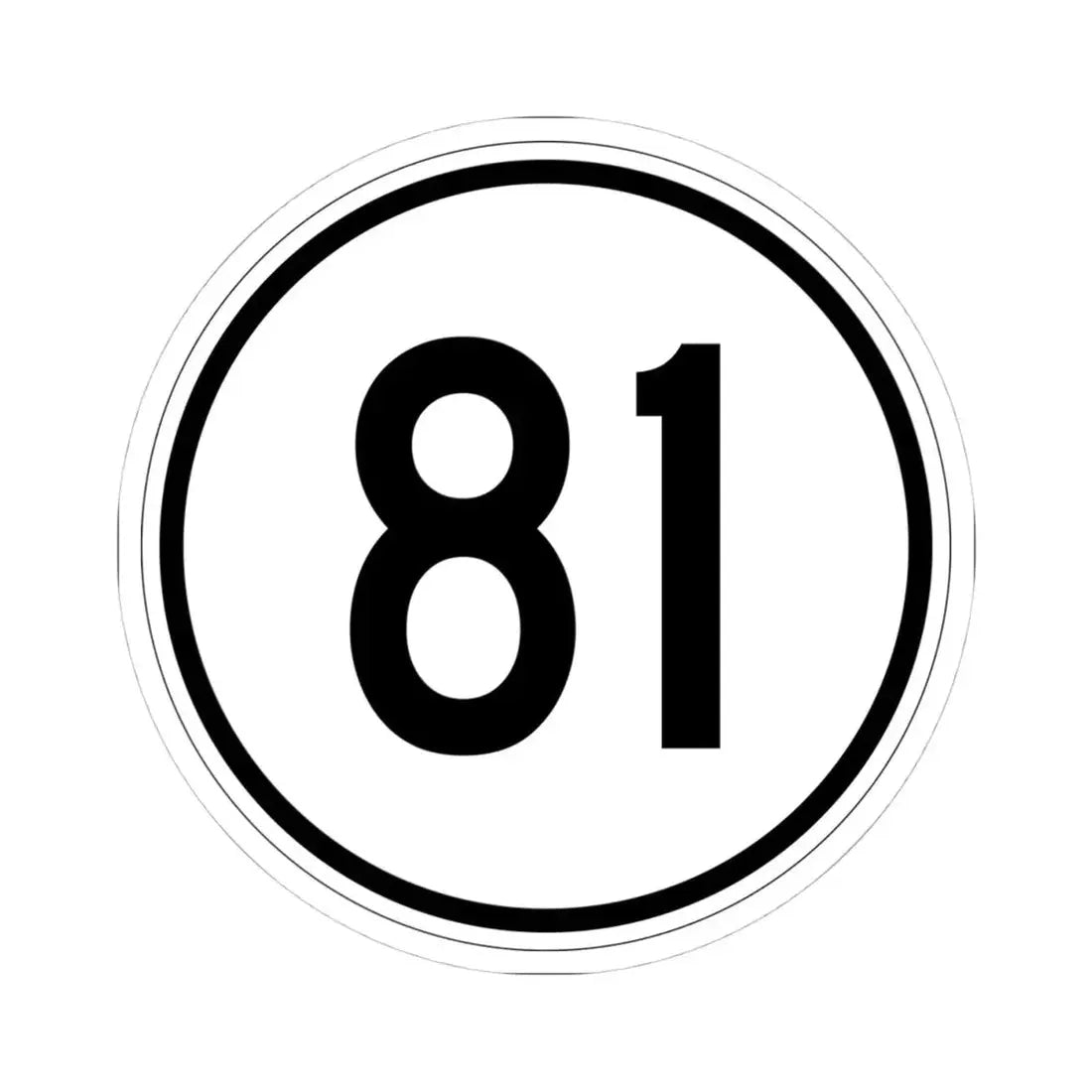 Iowa 81 1950 (Iowa) (Road Sign) STICKER Vinyl Kiss-Cut Decal 4 Inch White - The Sticker Space