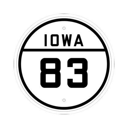 Iowa 83 1926 (Iowa) (Road Sign) STICKER Vinyl Kiss-Cut Decal 3 Inch White - The Sticker Space
