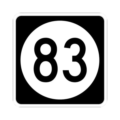 Iowa 83 (Iowa) (Road Sign) STICKER Vinyl Kiss-Cut Decal 2 Inch White - The Sticker Space