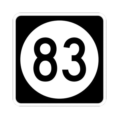 Iowa 83 (Iowa) (Road Sign) STICKER Vinyl Kiss-Cut Decal 3 Inch White - The Sticker Space