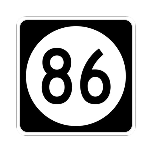 Iowa 86 (Iowa) (Road Sign) STICKER Vinyl Kiss-Cut Decal 2 Inch White - The Sticker Space