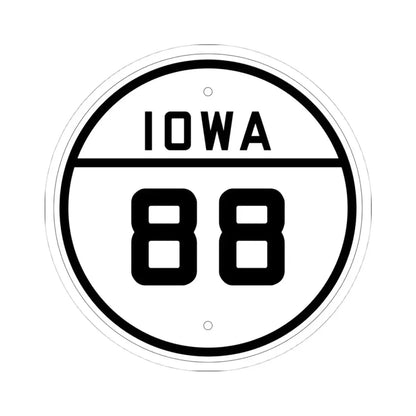 Iowa 88 1926 (Iowa) (Road Sign) STICKER Vinyl Kiss-Cut Decal 4 Inch White - The Sticker Space