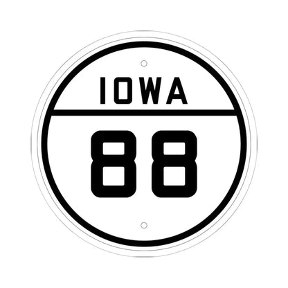 Iowa 88 1926 (Iowa) (Road Sign) STICKER Vinyl Kiss-Cut Decal 6 Inch White - The Sticker Space