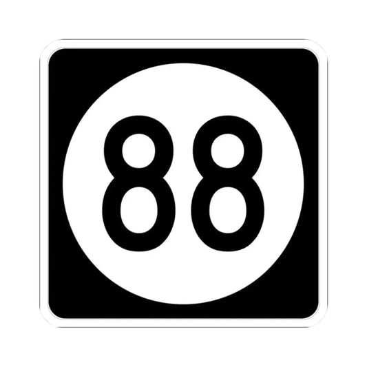 Iowa 88 (Iowa) (Road Sign) STICKER Vinyl Kiss-Cut Decal 2 Inch White - The Sticker Space