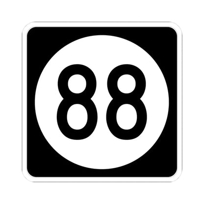 Iowa 88 (Iowa) (Road Sign) STICKER Vinyl Kiss-Cut Decal 3 Inch White - The Sticker Space