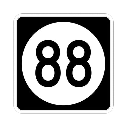 Iowa 88 (Iowa) (Road Sign) STICKER Vinyl Kiss-Cut Decal 4 Inch White - The Sticker Space