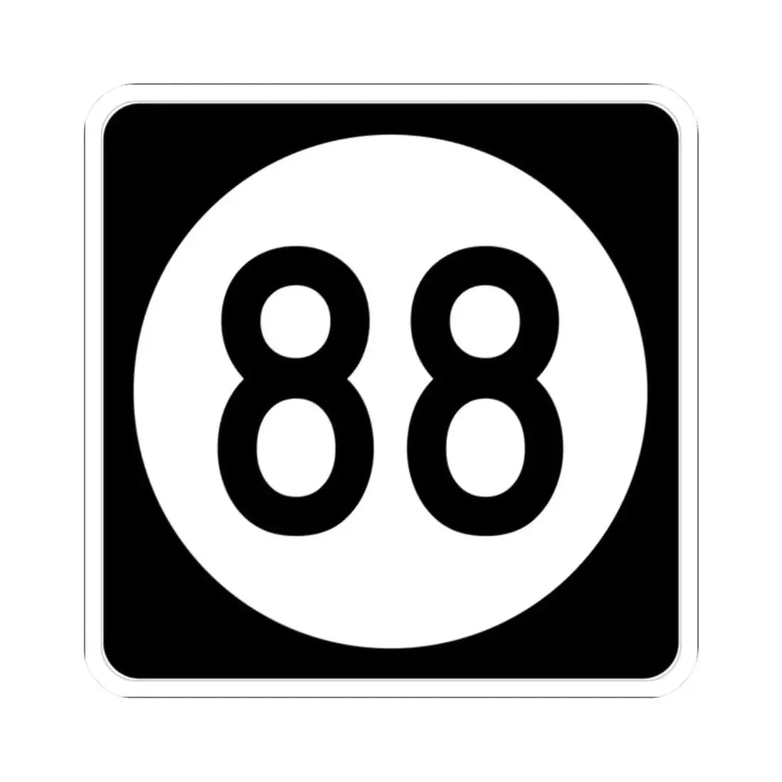 Iowa 88 (Iowa) (Road Sign) STICKER Vinyl Kiss-Cut Decal - The Sticker Space