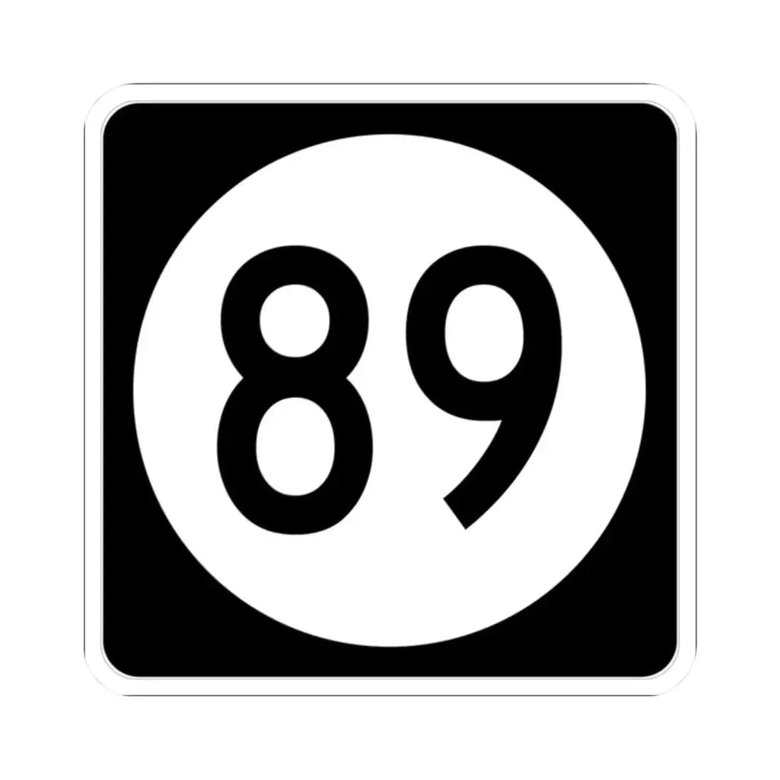 Iowa 89 (Iowa) (Road Sign) STICKER Vinyl Kiss-Cut Decal 2 Inch White - The Sticker Space