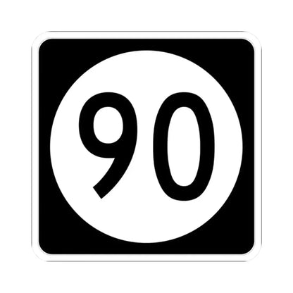 Iowa 90 (Iowa) (Road Sign) STICKER Vinyl Kiss-Cut Decal 2 Inch White - The Sticker Space