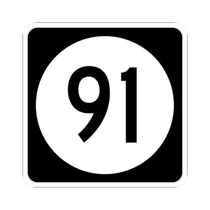 Iowa 91 (Iowa) (Road Sign) STICKER Vinyl Kiss-Cut Decal 2 Inch White - The Sticker Space