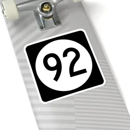 Iowa 92 (Iowa) (Road Sign) STICKER Vinyl Kiss-Cut Decal - The Sticker Space