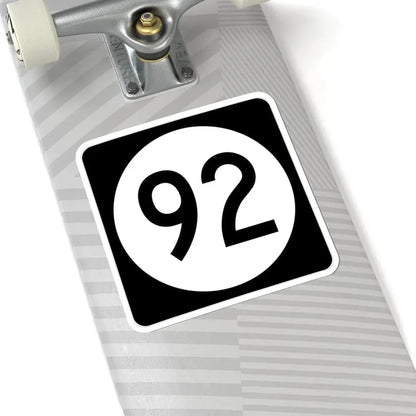 Iowa 92 (Iowa) (Road Sign) STICKER Vinyl Kiss-Cut Decal - The Sticker Space