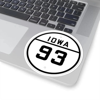 Iowa 93 1926 (Iowa) (Road Sign) STICKER Vinyl Kiss-Cut Decal - The Sticker Space