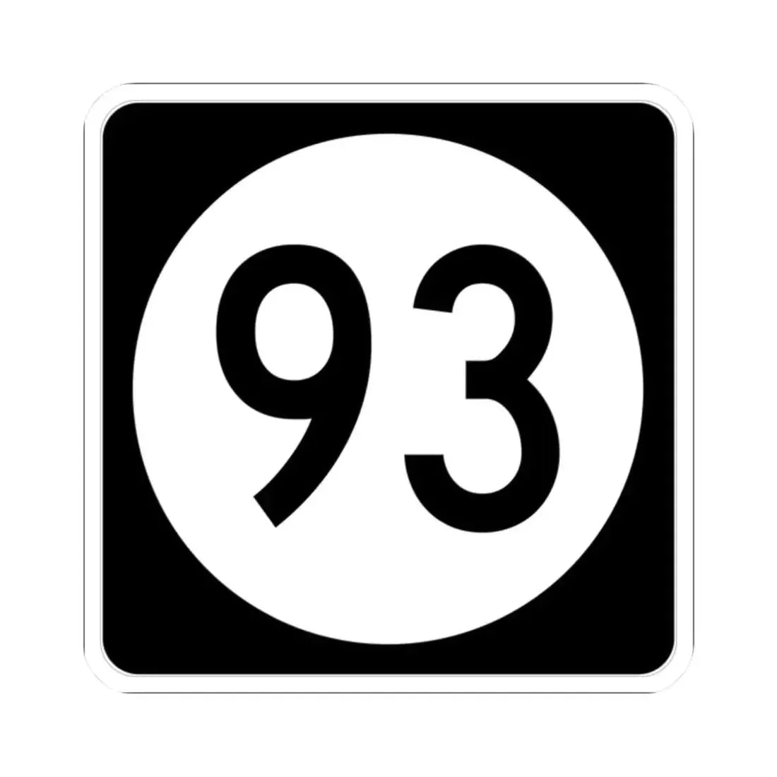 Iowa 93 (Iowa) (Road Sign) STICKER Vinyl Kiss-Cut Decal 2 Inch White - The Sticker Space