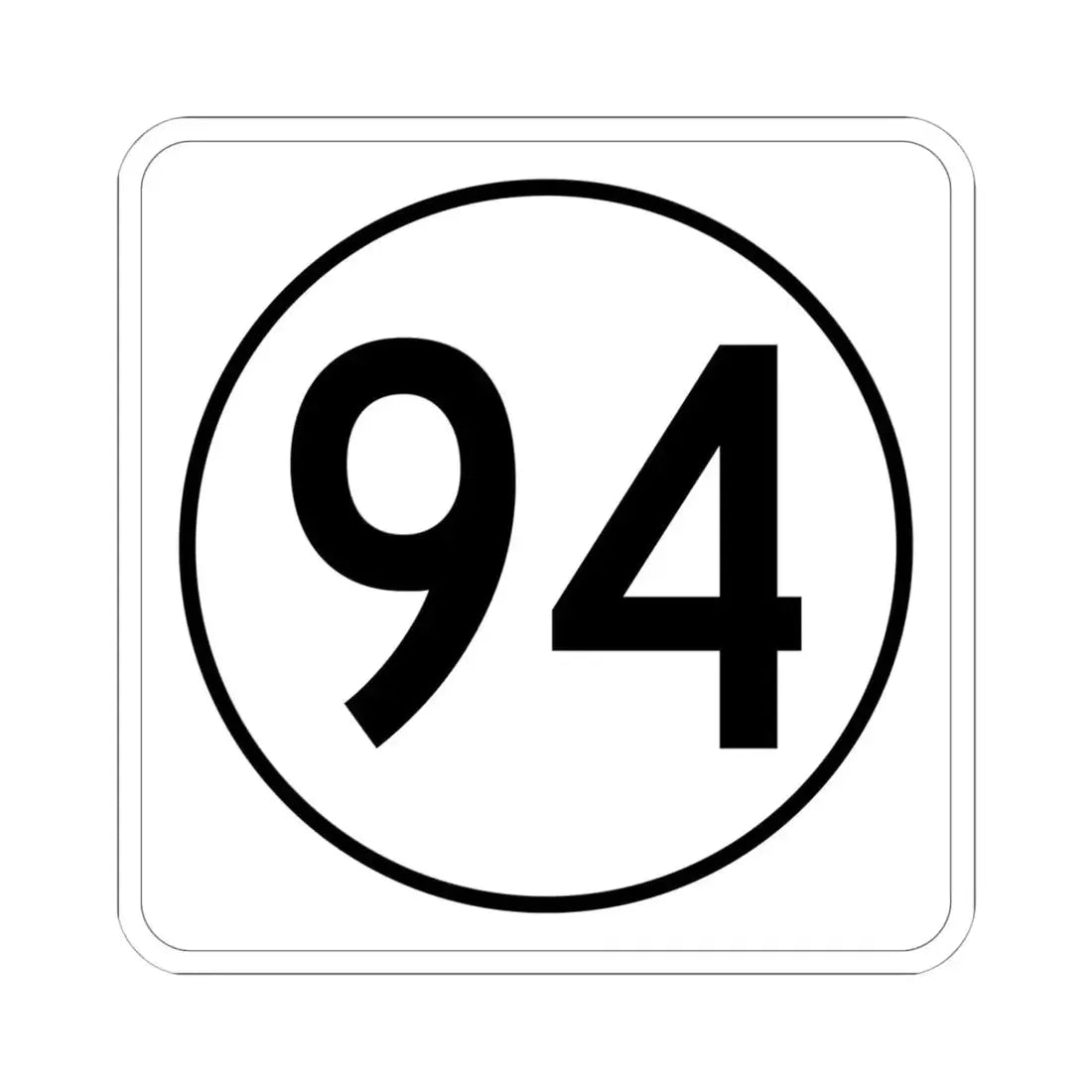 Iowa 94 1948 (Iowa) (Road Sign) STICKER Vinyl Kiss-Cut Decal 6 Inch White - The Sticker Space