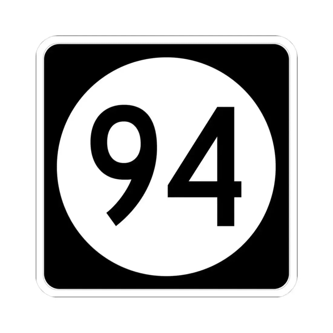 Iowa 94 (Iowa) (Road Sign) STICKER Vinyl Kiss-Cut Decal 3 Inch White - The Sticker Space