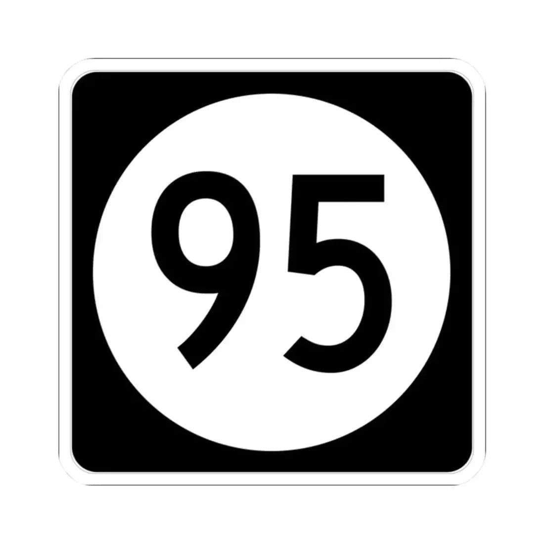 Iowa 95 (Iowa) (Road Sign) STICKER Vinyl Kiss-Cut Decal 2 Inch White - The Sticker Space