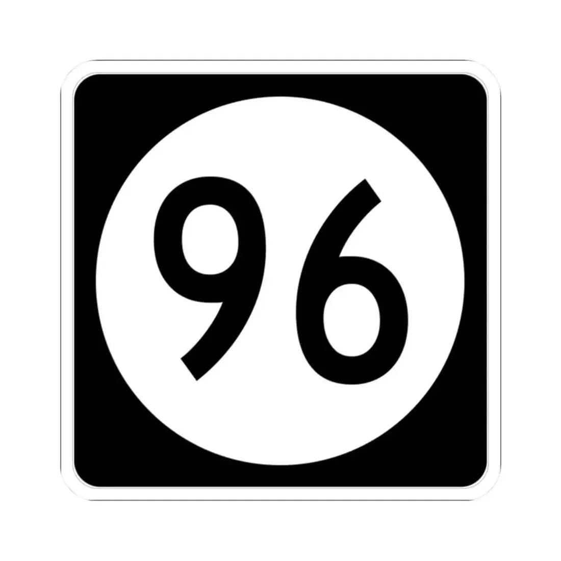 Iowa 96 (Iowa) (Road Sign) STICKER Vinyl Kiss-Cut Decal 2 Inch White - The Sticker Space