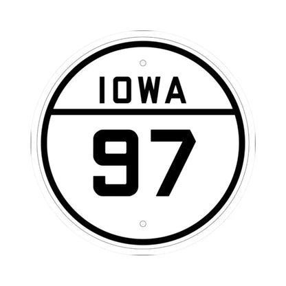 Iowa 97 1926 (Iowa) (Road Sign) STICKER Vinyl Kiss-Cut Decal 2 Inch White - The Sticker Space