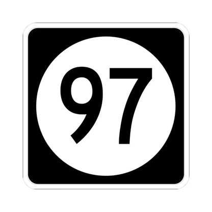 Iowa 97 (Iowa) (Road Sign) STICKER Vinyl Kiss-Cut Decal 3 Inch White - The Sticker Space