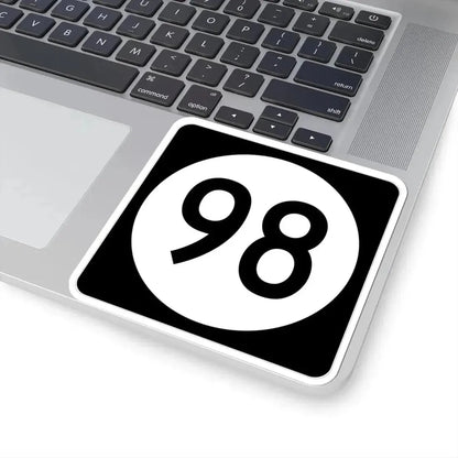 Iowa 98 (Iowa) (Road Sign) STICKER Vinyl Kiss-Cut Decal - The Sticker Space