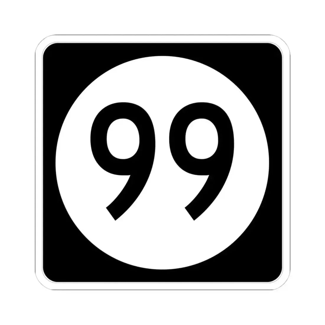 Iowa 99 (Iowa) (Road Sign) STICKER Vinyl Kiss-Cut Decal 4 Inch White - The Sticker Space