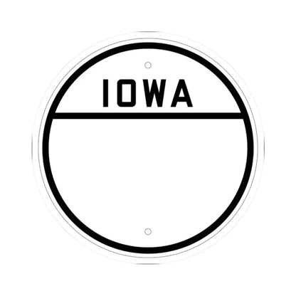 Iowa blank 1926 (Iowa) (Road Sign) STICKER Vinyl Kiss-Cut Decal 2 Inch White - The Sticker Space