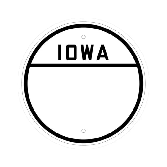 Iowa blank 1926 (Iowa) (Road Sign) STICKER Vinyl Kiss-Cut Decal 2 Inch White - The Sticker Space