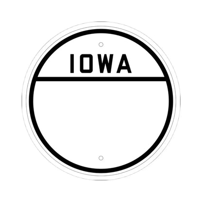 Iowa blank 1926 (Iowa) (Road Sign) STICKER Vinyl Kiss-Cut Decal 4 Inch White - The Sticker Space