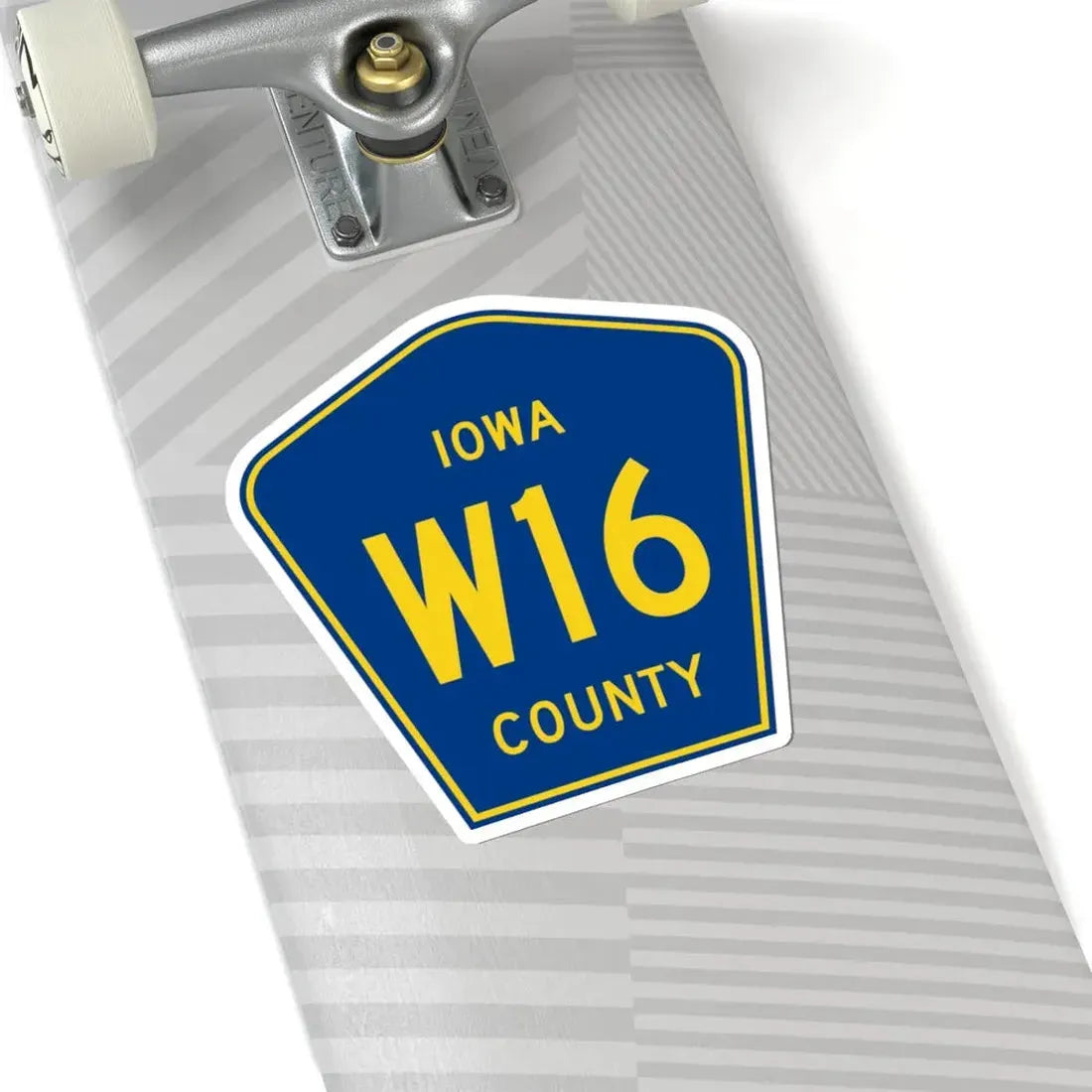 Iowa County Route W16 IA (Iowa) (Road Sign) STICKER Vinyl Kiss-Cut Decal - The Sticker Space