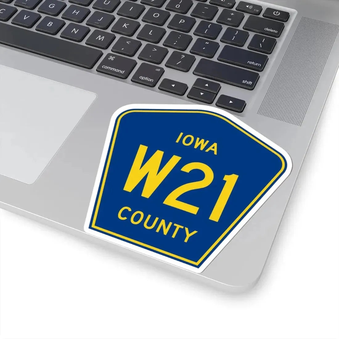 Iowa County Route W21 IA (Iowa) (Road Sign) STICKER Vinyl Kiss-Cut Decal - The Sticker Space