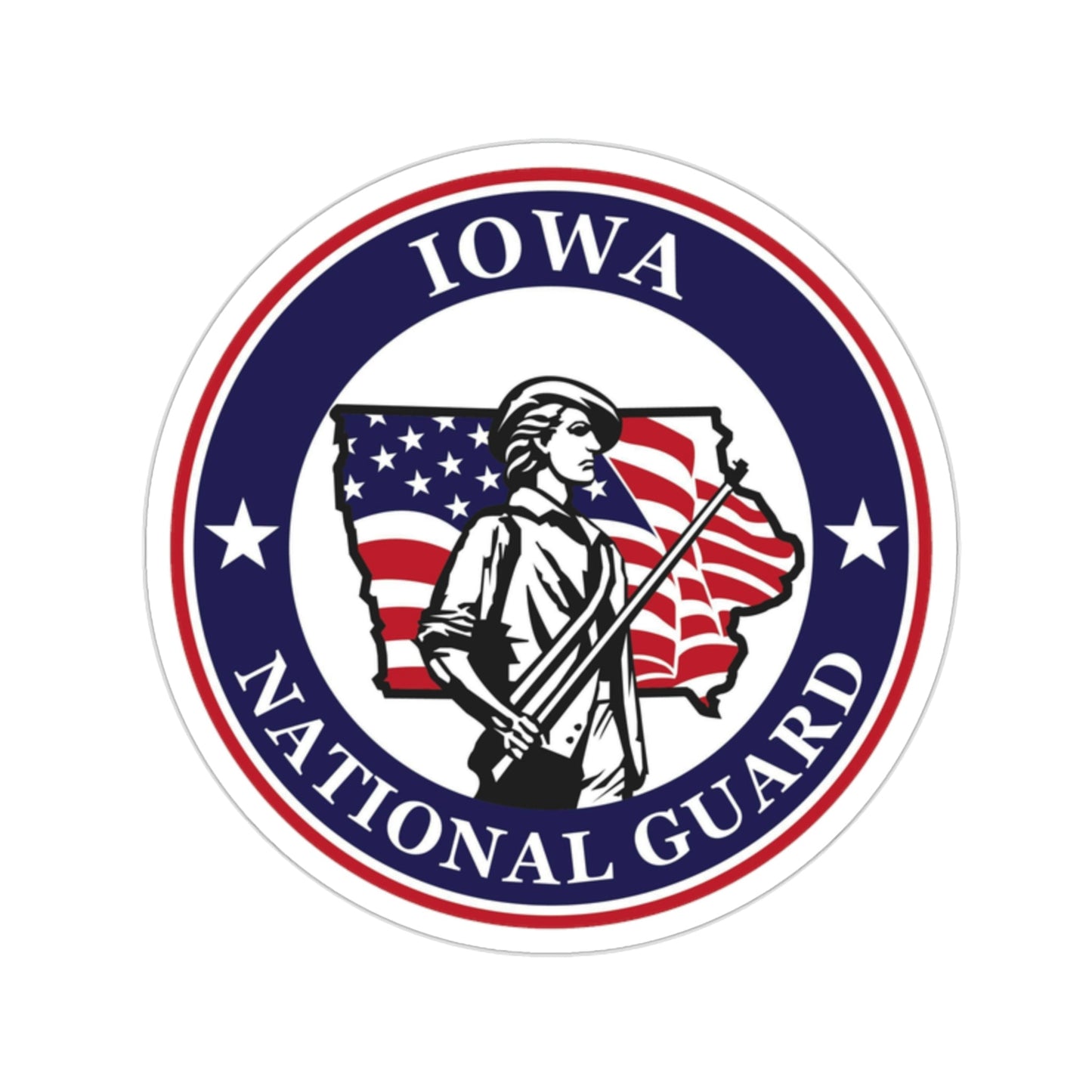 Iowa National Guard STICKER Vinyl Die-Cut Decal-2 Inch-The Sticker Space