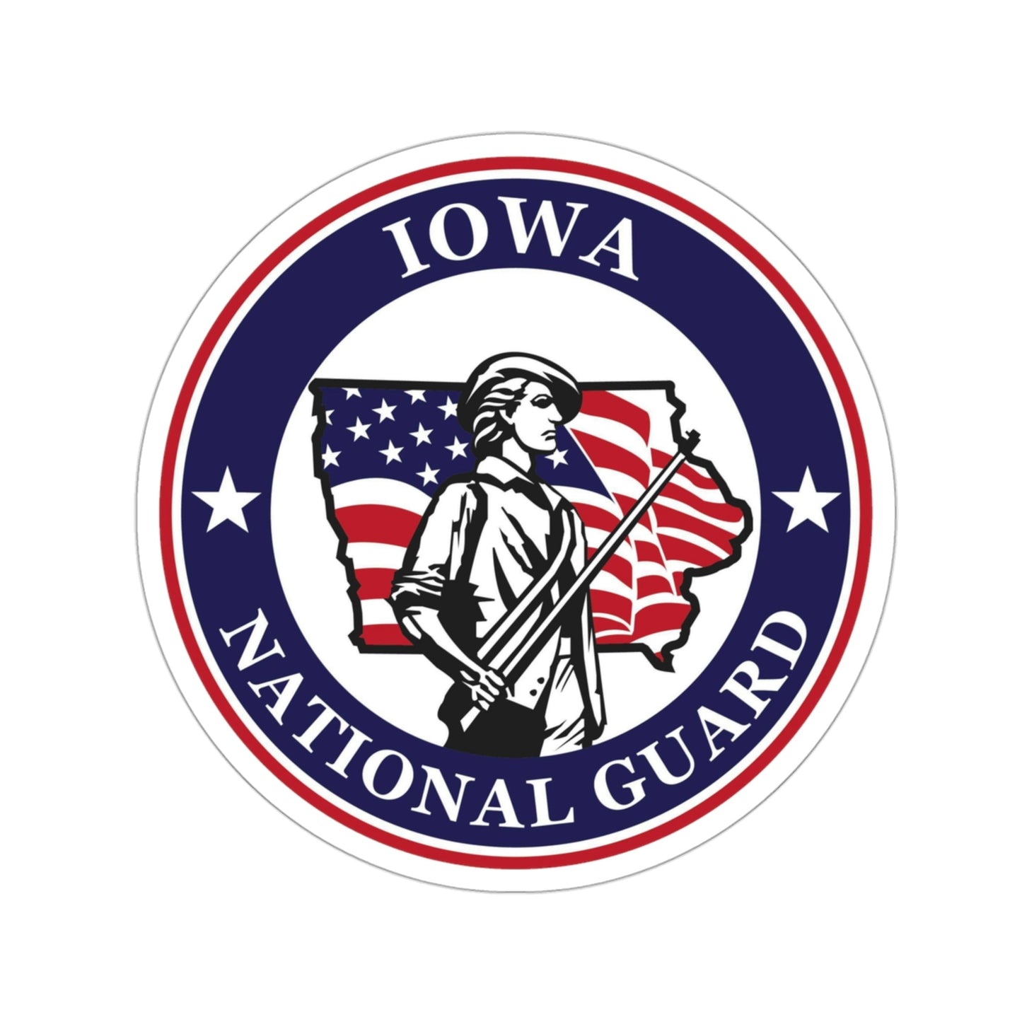 Iowa National Guard STICKER Vinyl Die-Cut Decal-3 Inch-The Sticker Space