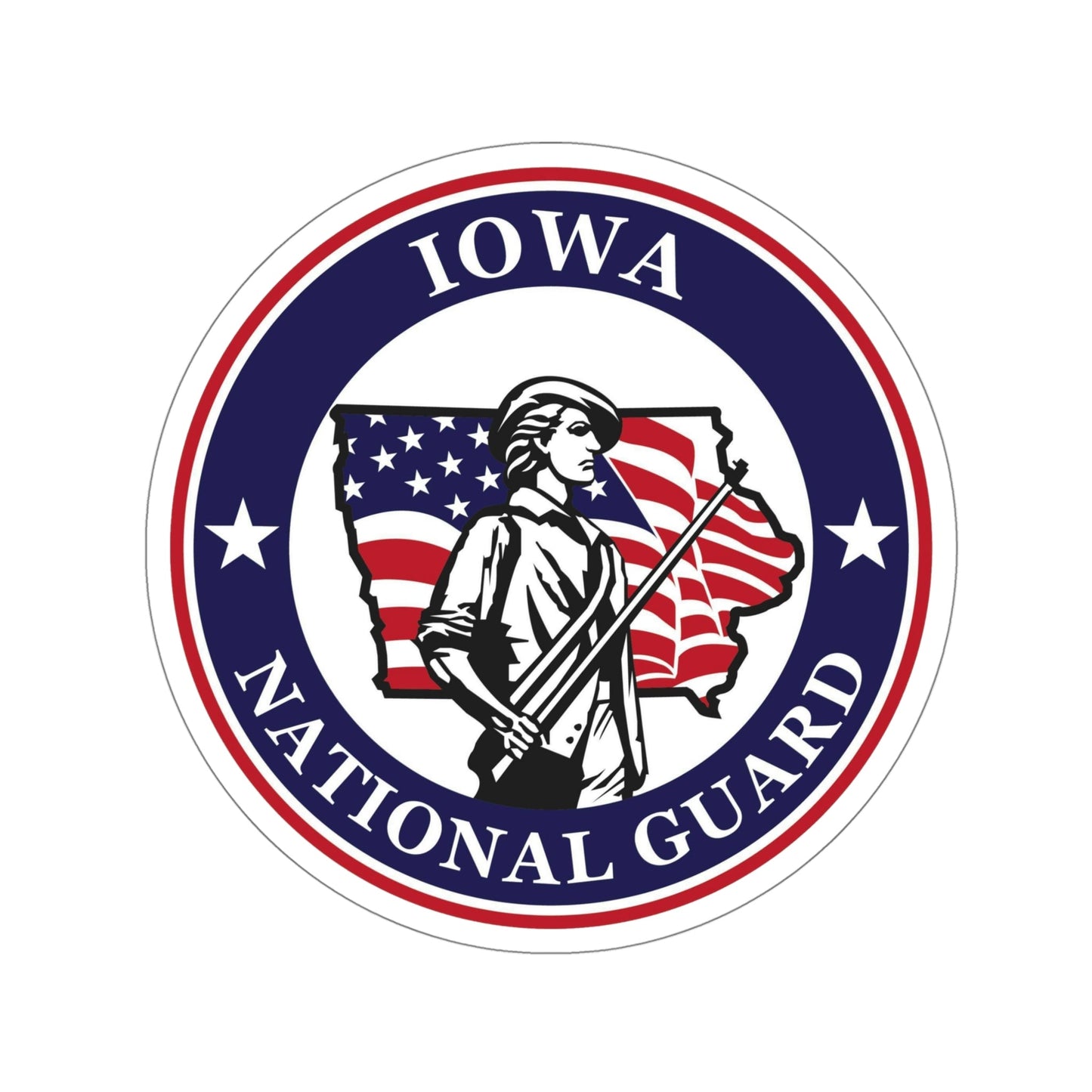 Iowa National Guard STICKER Vinyl Die-Cut Decal-5 Inch-The Sticker Space