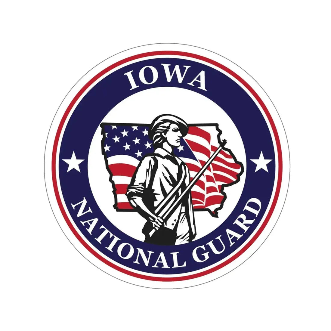 Iowa National Guard STICKER Vinyl Die-Cut Decal - The Sticker Space