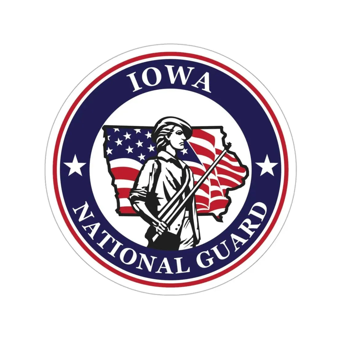 Iowa National Guard STICKER Vinyl Die-Cut Decal - The Sticker Space