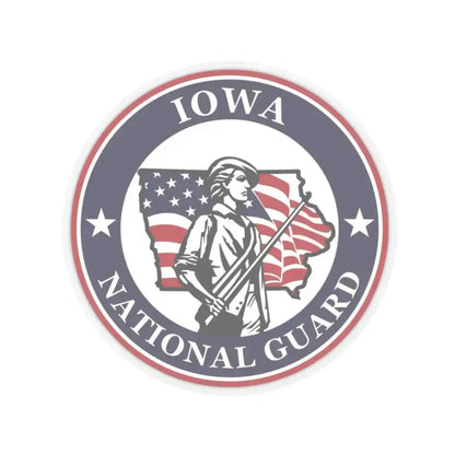 Iowa National Guard - STICKER Vinyl Kiss-Cut Decal 2 Inch Transparent - The Sticker Space
