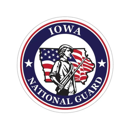 Iowa National Guard - STICKER Vinyl Kiss-Cut Decal 2 Inch White - The Sticker Space