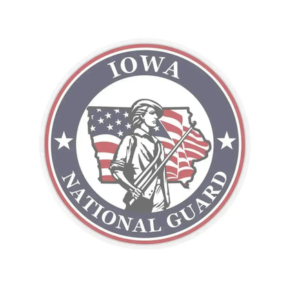 Iowa National Guard - STICKER Vinyl Kiss-Cut Decal 3 Inch Transparent - The Sticker Space