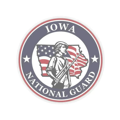Iowa National Guard - STICKER Vinyl Kiss-Cut Decal 6 Inch Transparent - The Sticker Space