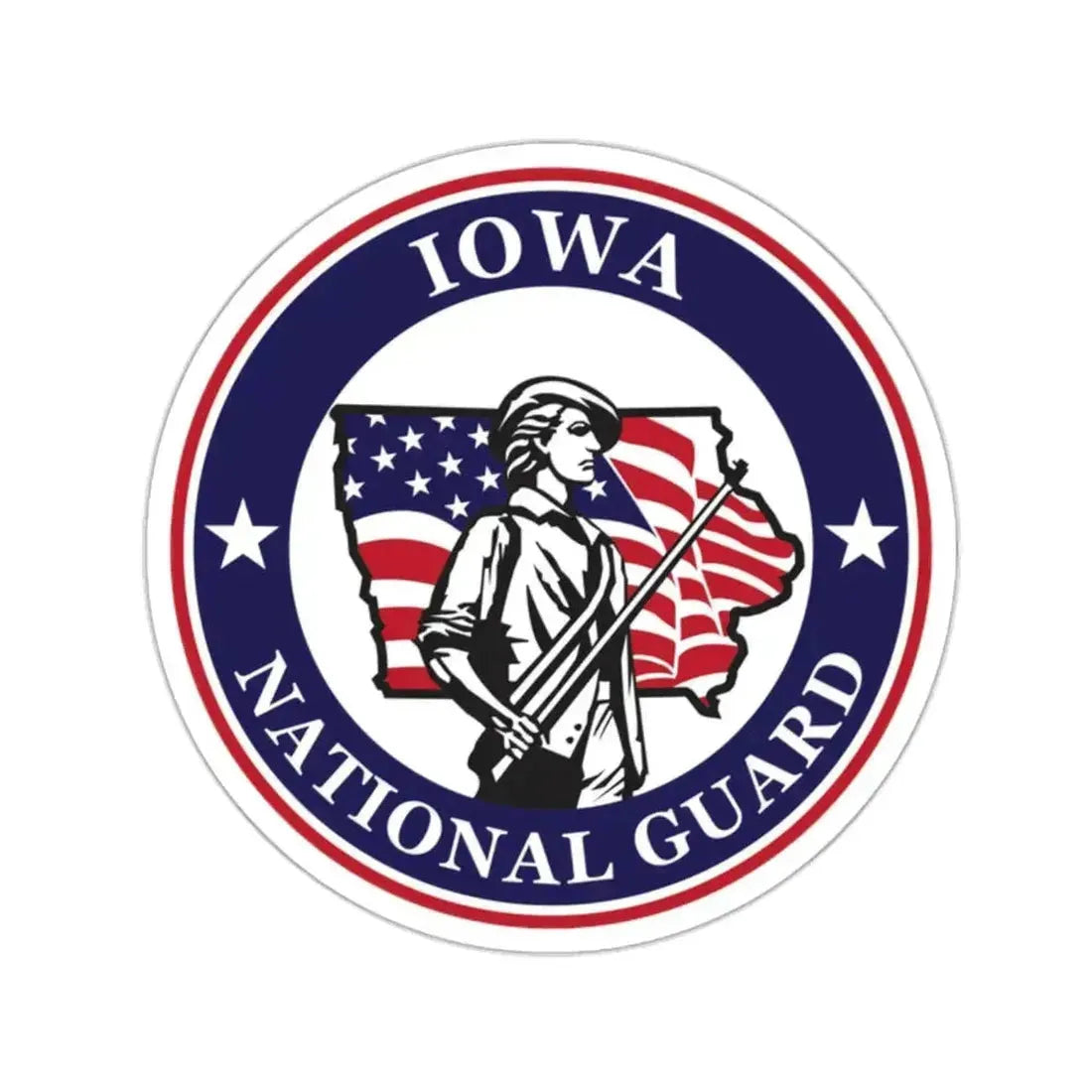 Iowa National Guard - STICKER Vinyl Kiss-Cut Decal - The Sticker Space