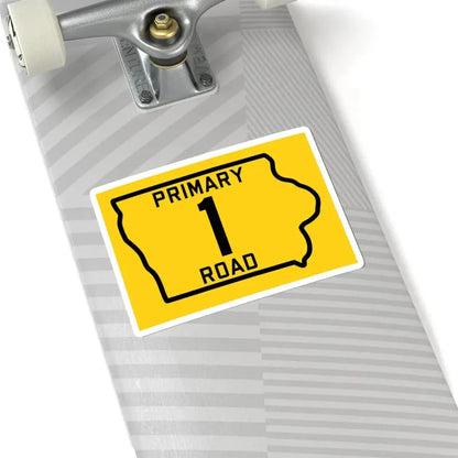 Iowa Primary 1 (Iowa) (Road Sign) STICKER Vinyl Kiss-Cut Decal - The Sticker Space