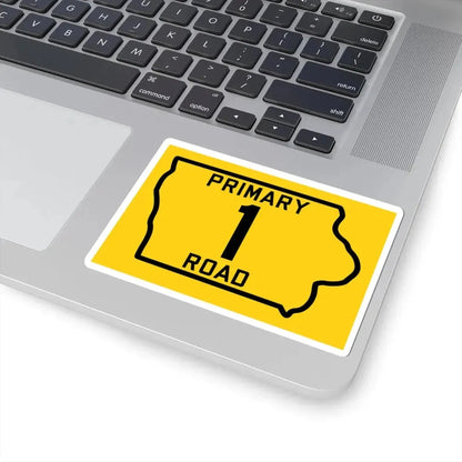 Iowa Primary 1 (Iowa) (Road Sign) STICKER Vinyl Kiss-Cut Decal - The Sticker Space