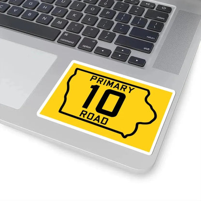 Iowa Primary 10 (Iowa) (Road Sign) STICKER Vinyl Kiss-Cut Decal - The Sticker Space