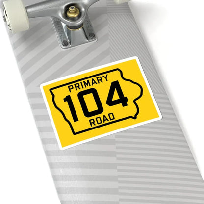 Iowa Primary 104 (Iowa) (Road Sign) STICKER Vinyl Kiss-Cut Decal - The Sticker Space